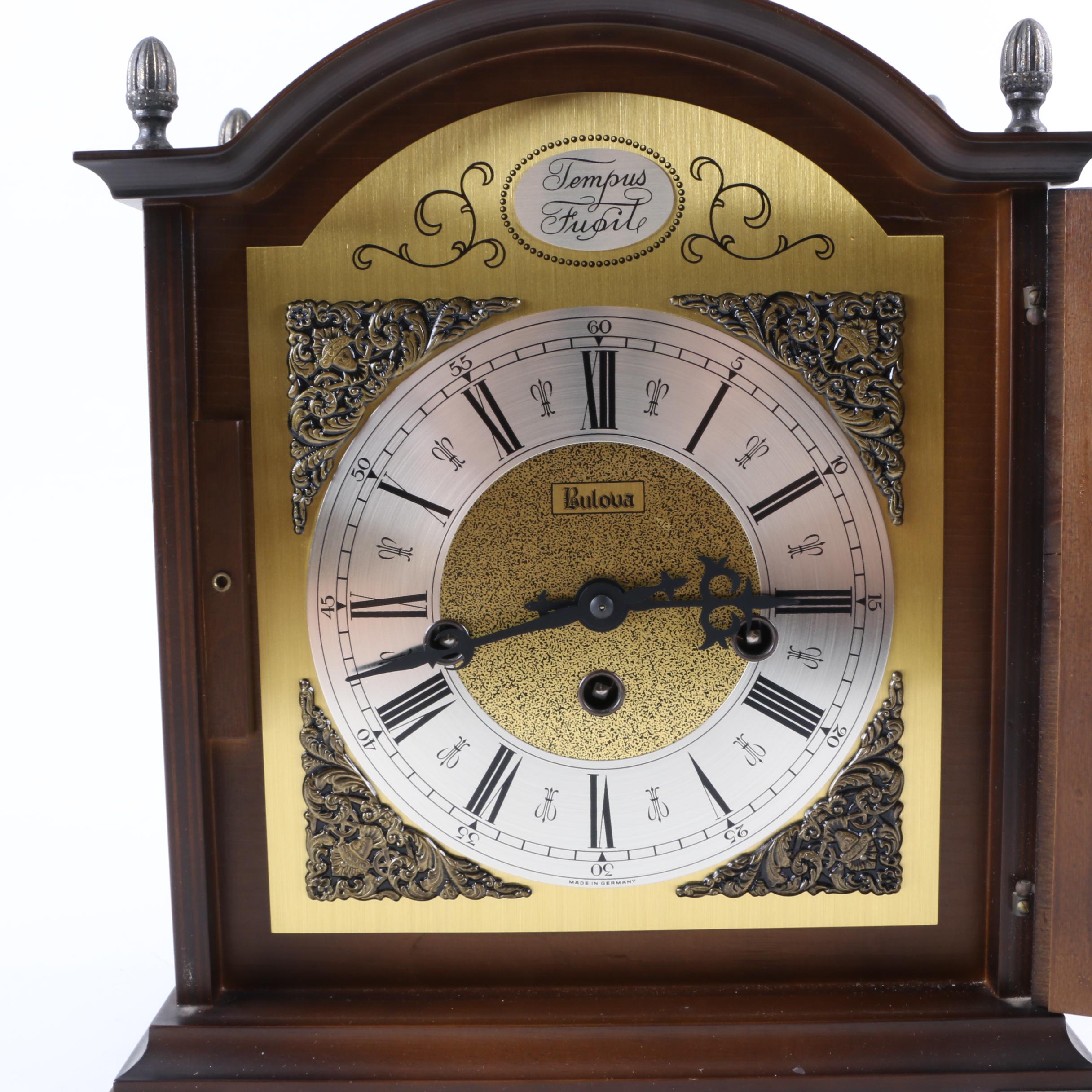 Vintage Bulova Tempus Fugit Chime Mantel Clock EBTH