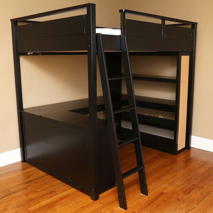 Pottery Barn Full Size Sleep And Study Loft Bed Ebth