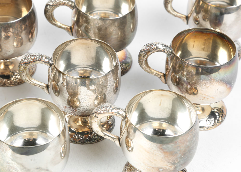 Vintage Plated Silver Punch Bowl Set | EBTH