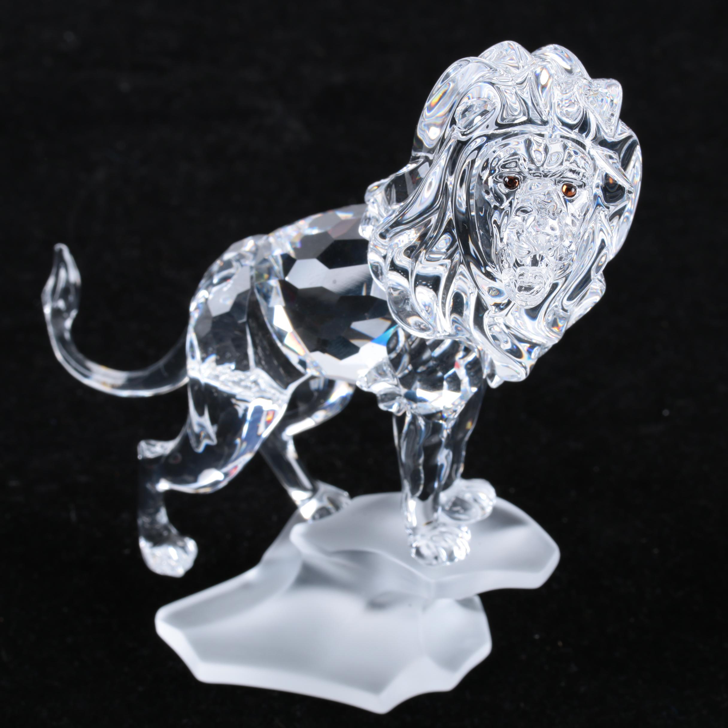 Swarovski Crystal "Lion" Figurine with Box EBTH