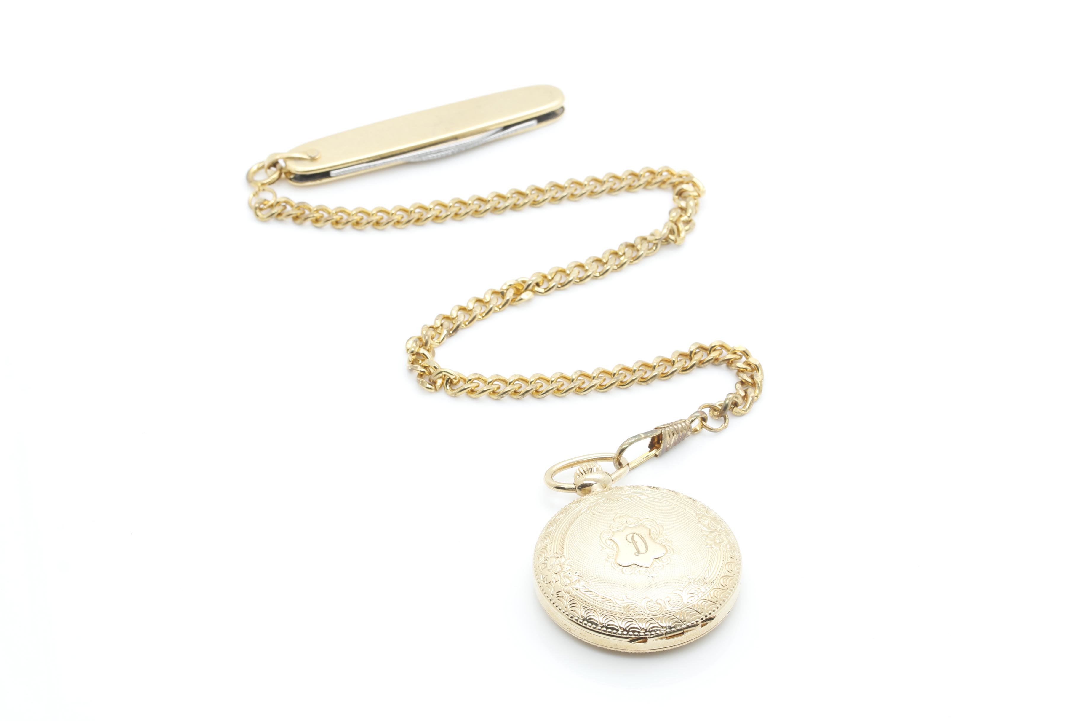 Majestron Pocket Watch and Pocket Knife Combo EBTH