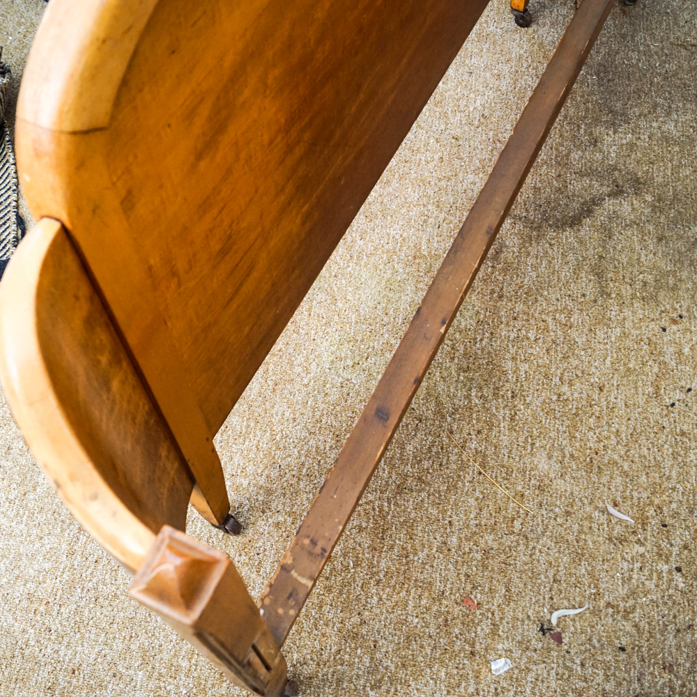 Vintage Full Size Birdseye Maple Bed EBTH