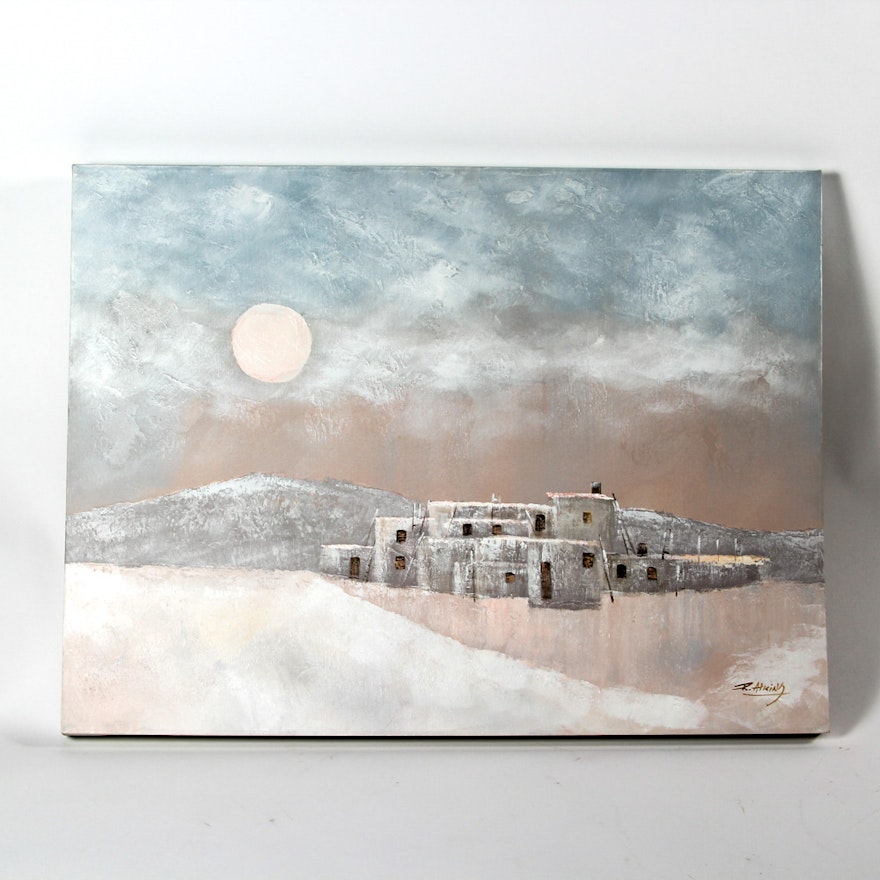 R Atkins Oil Painting Of A Landscape Ebth