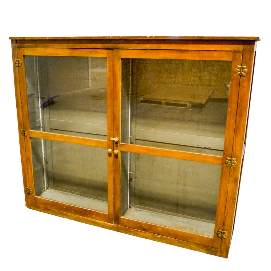 Vintage Display Cabinet With Glass Doors Ebth