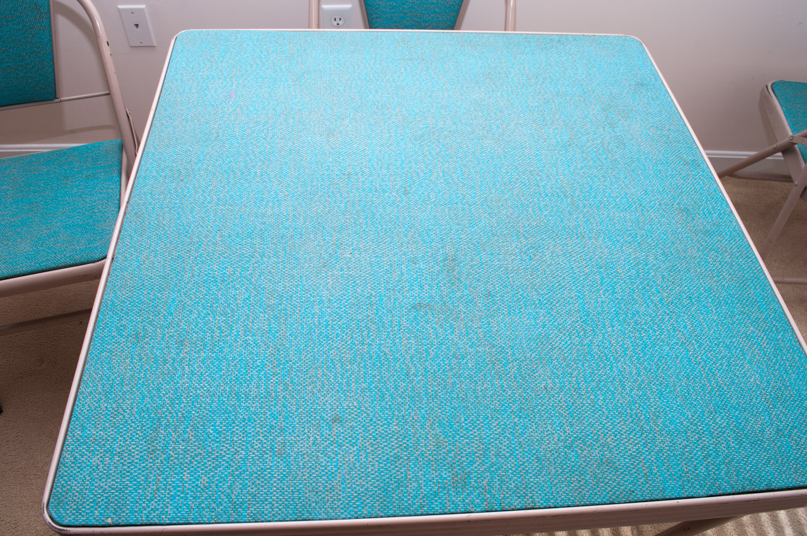 Vintage Mid Century Modern Folding Table and Chairs by Durham EBTH