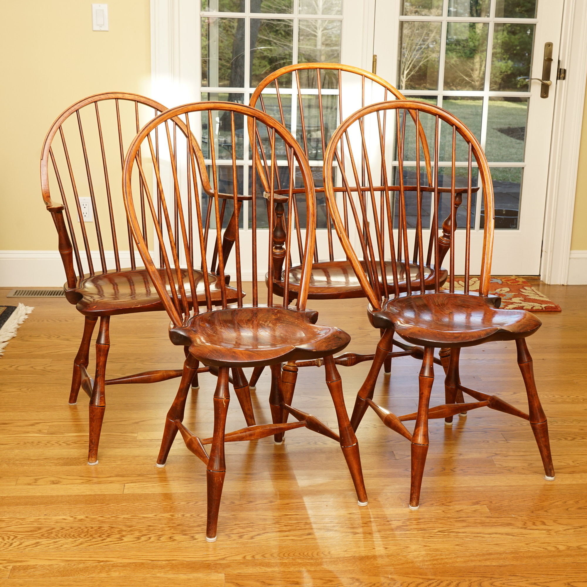 Set of Four Windsor Style Chairs by D.R. Dimes EBTH