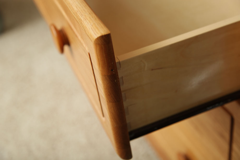 Oak Queen Bed Frame, Nightstand and Wardrobe by Orman Grubb EBTH