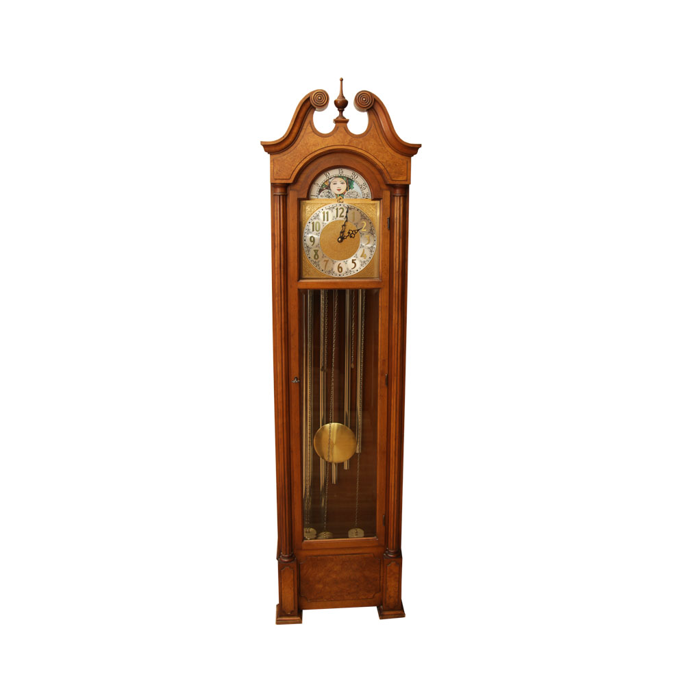 Colonial Grandfather Clock with Moon Phase Dial EBTH