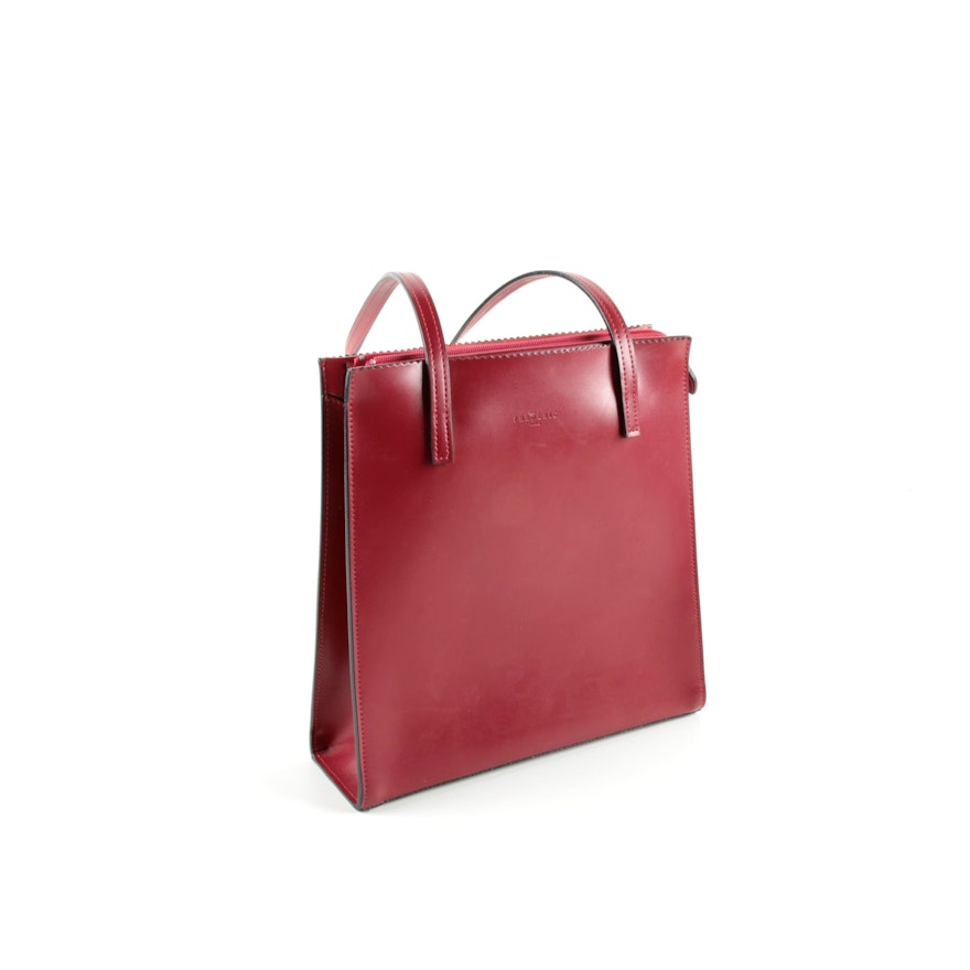 Frederic T of Paris Red Leather Tote Bag : EBTH