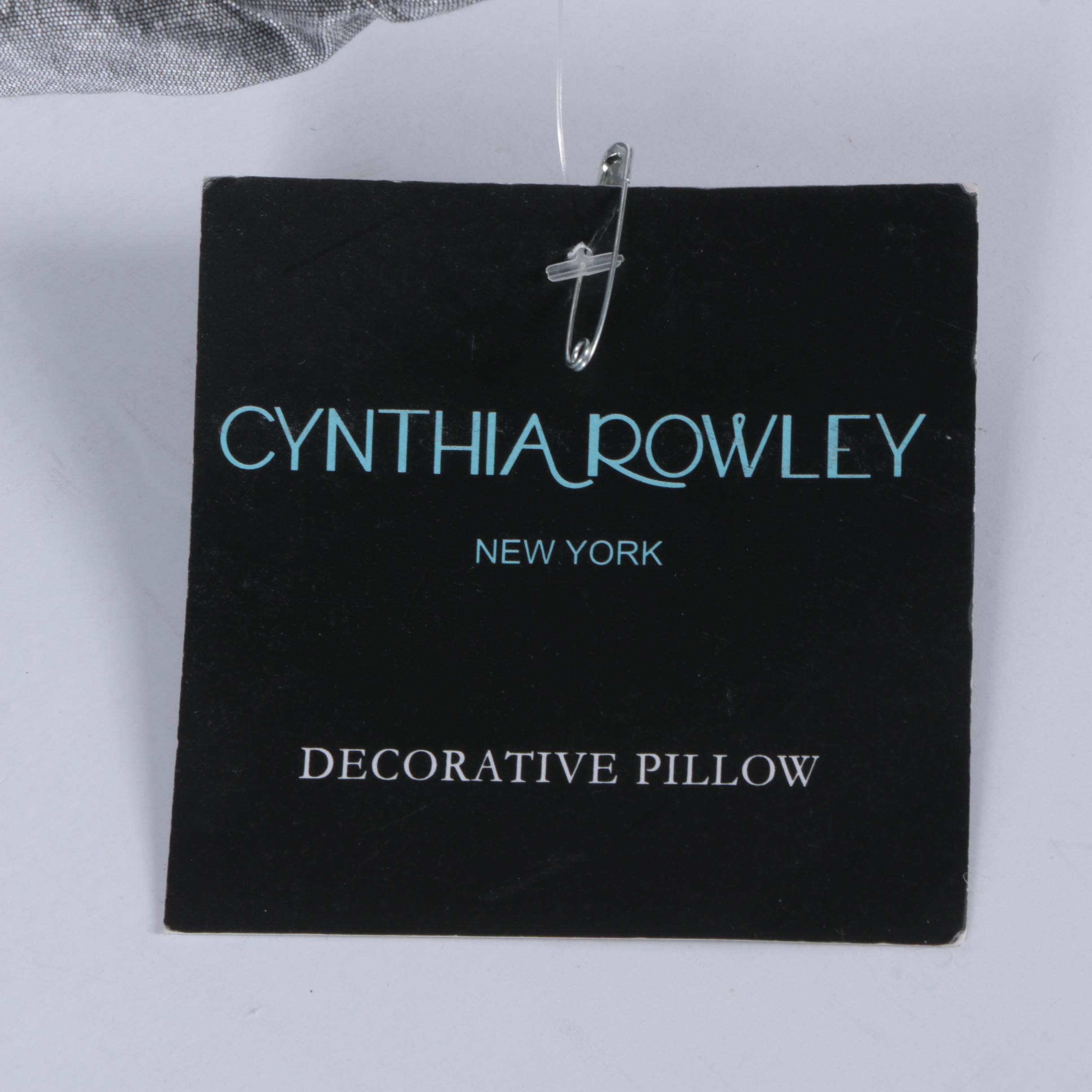 Collection of Four Decorative Throw Pillows Including Cynthia Rowley EBTH