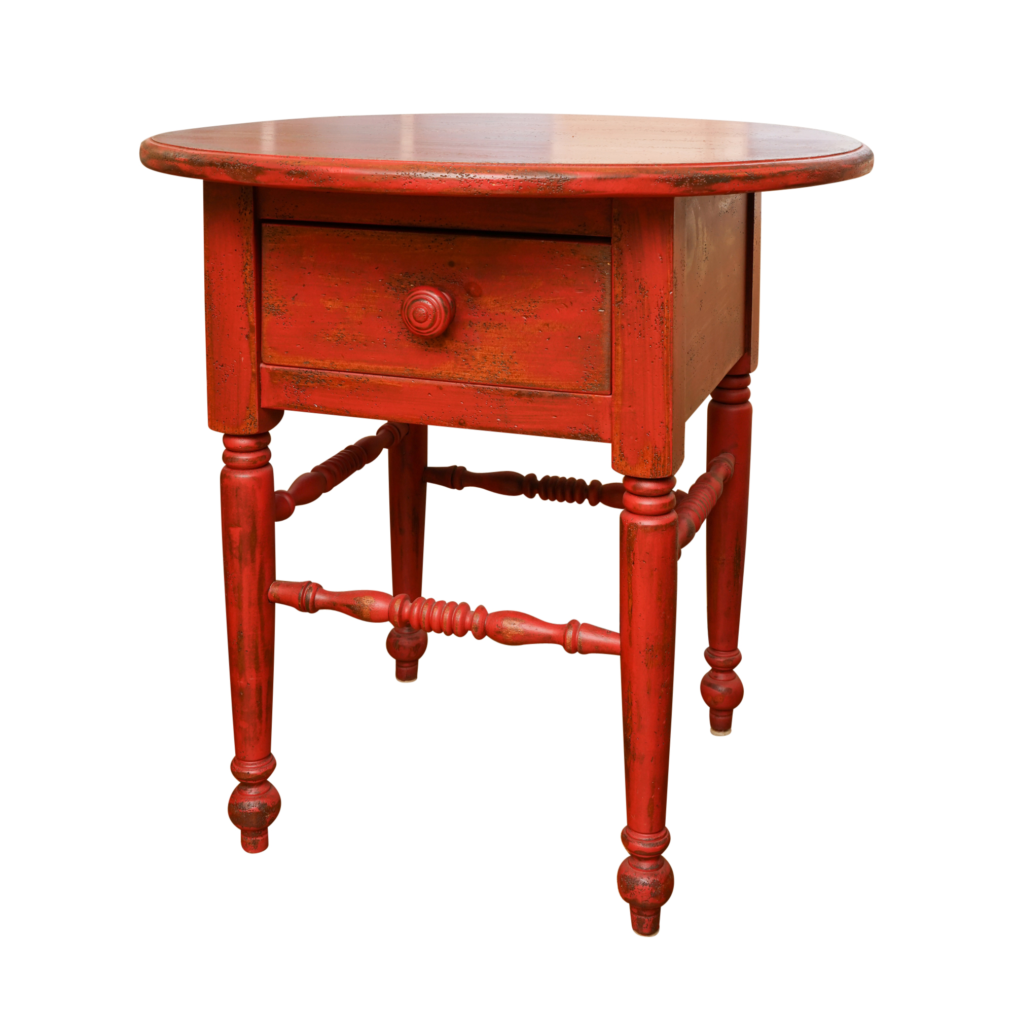 Painted and Distressed Wood Side Table by Eddy West EBTH