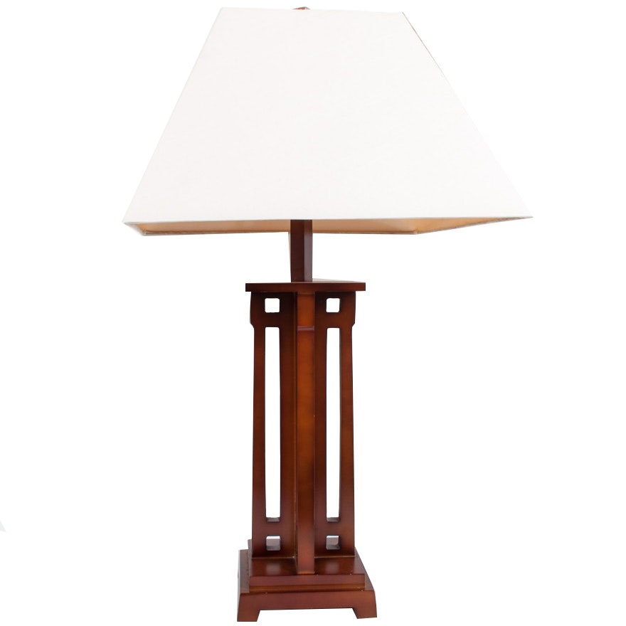 Contemporary Arts And Crafts Mission Style Wood Table Lamp Ebth