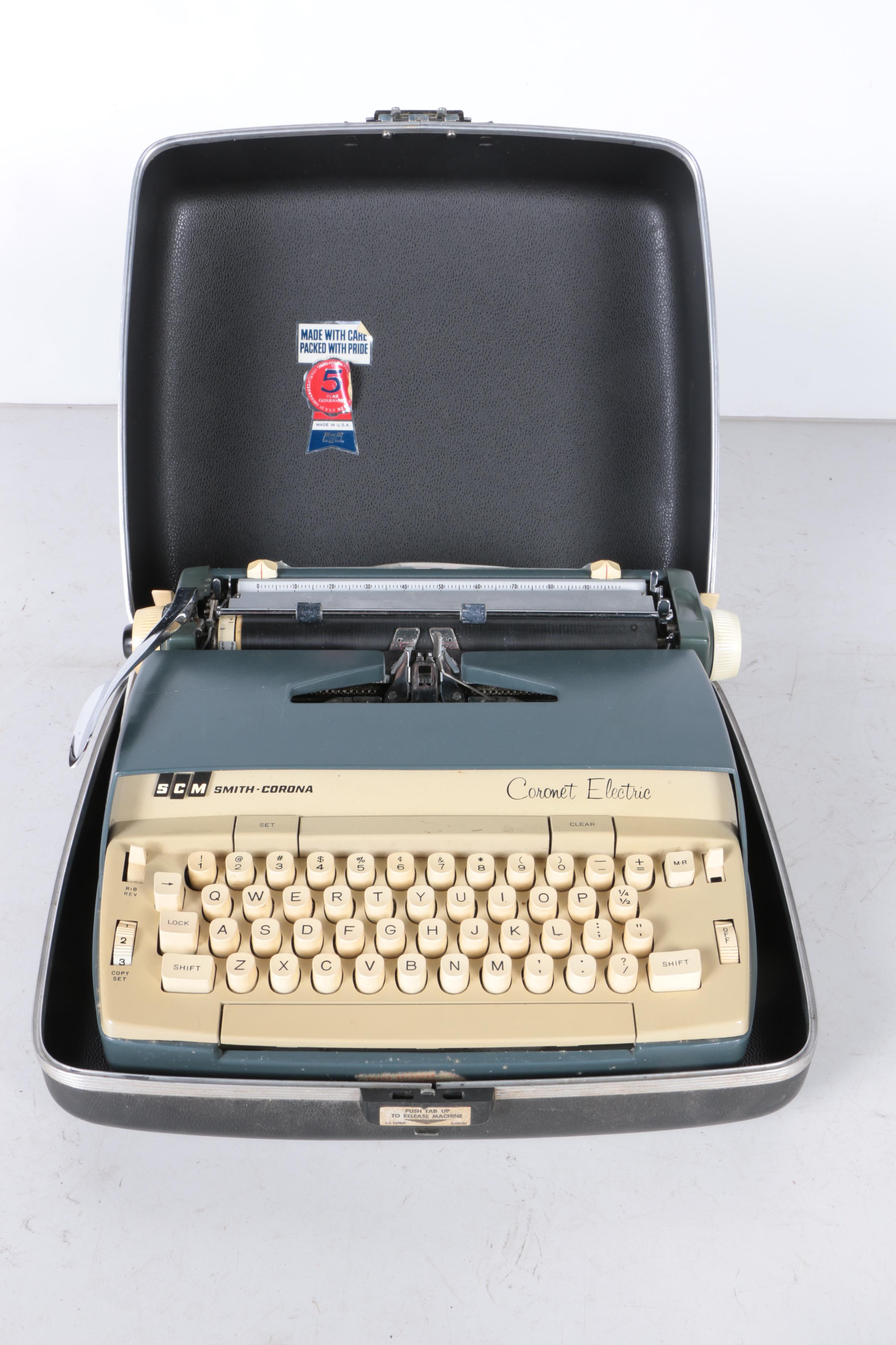 Vintage SmithCorona Electric Typewriter with Case EBTH