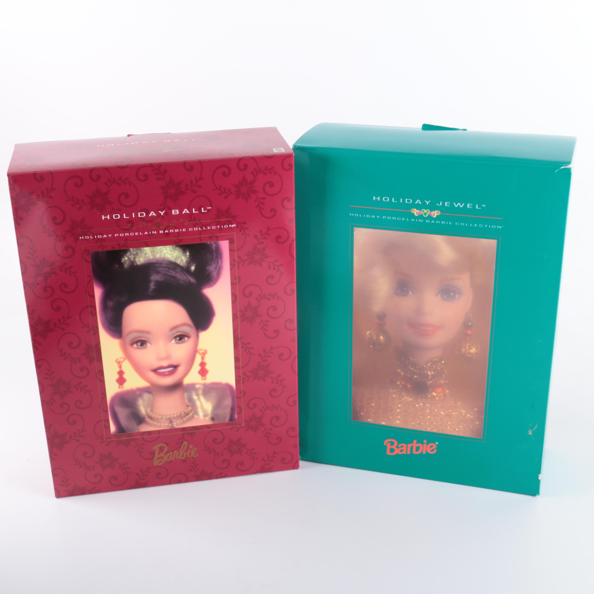 holiday porcelain barbie collection