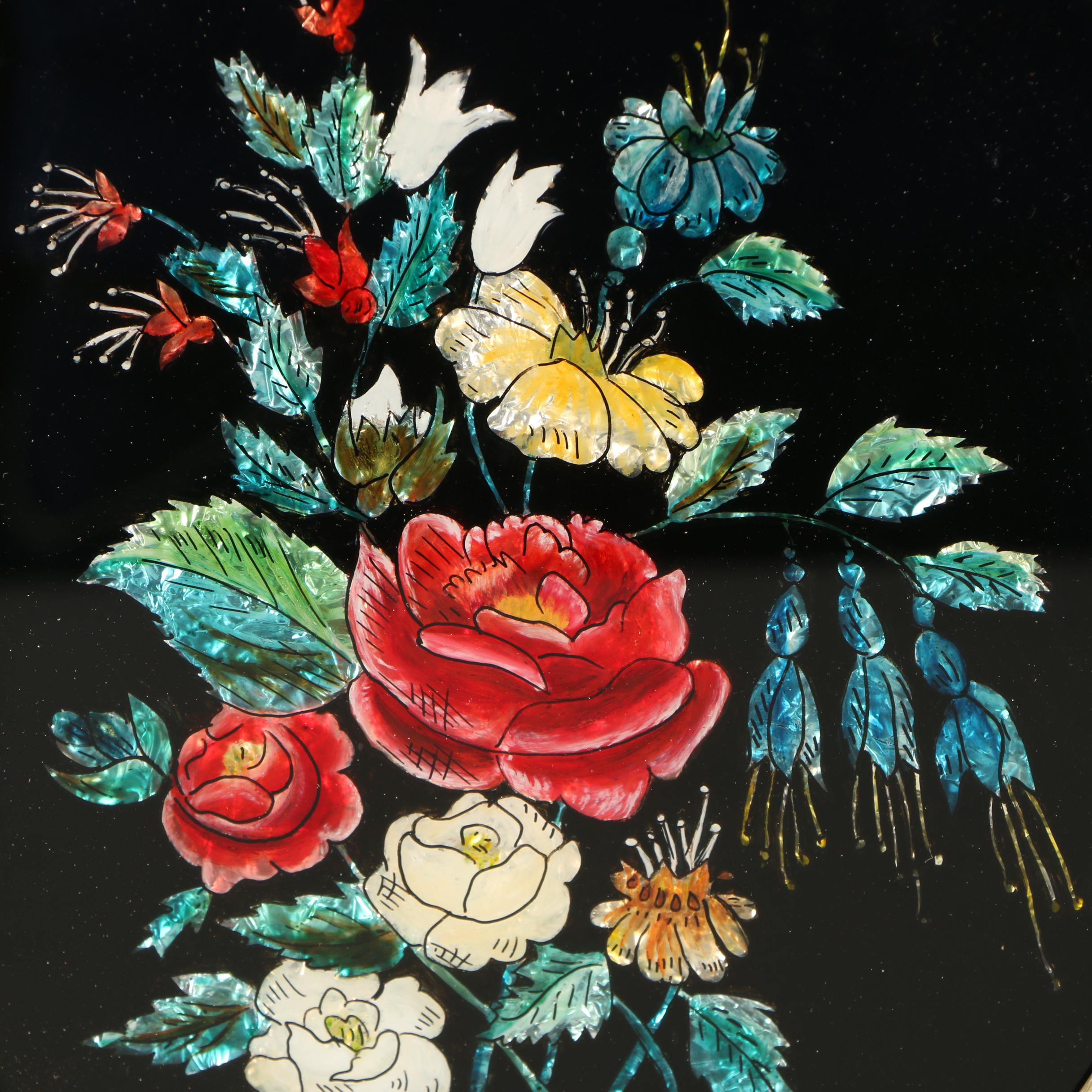 FlowerThemed Tinsel Paintings EBTH