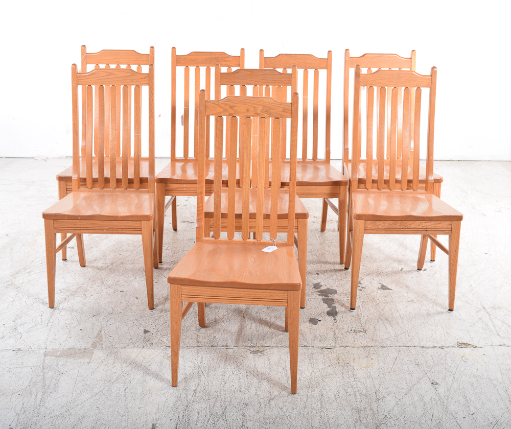 Set of Contemporary Oak Dining Chairs | EBTH