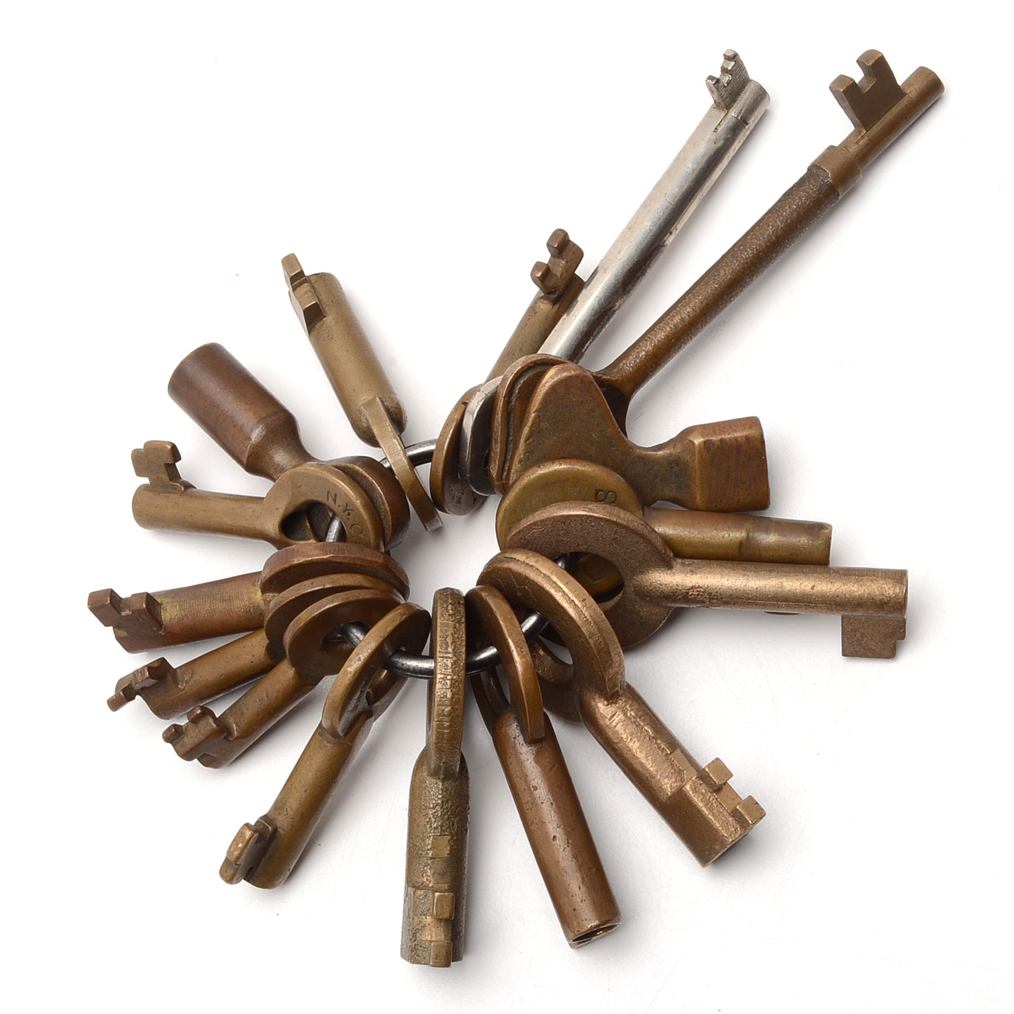 Vintage Railroad Keys, Many Brass, Including Adlake and Bohannan EBTH