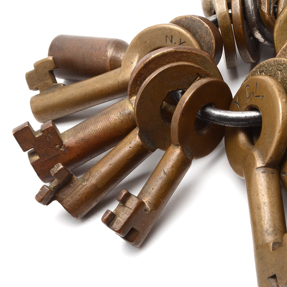 Vintage Railroad Keys, Many Brass, Including Adlake and Bohannan EBTH