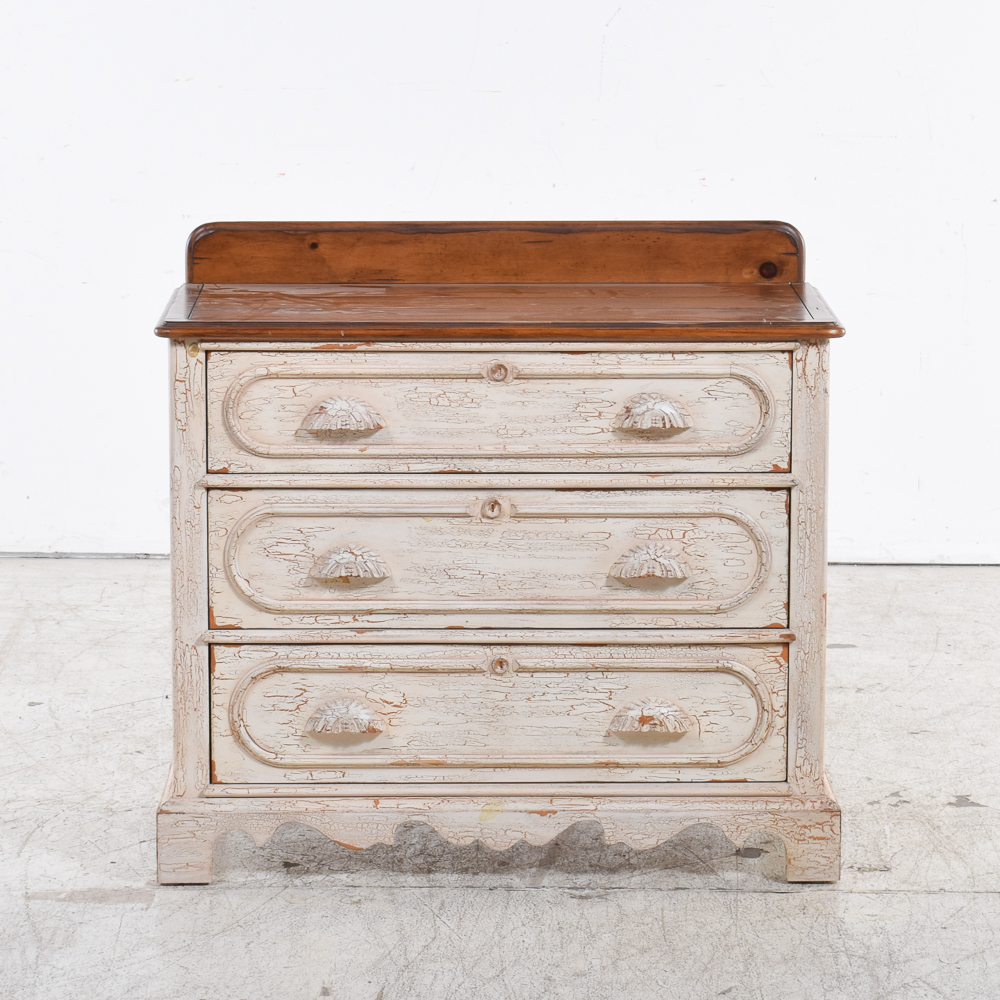 Victorian Style Distressed Finish Chest Of Drawers By Drexel Ebth