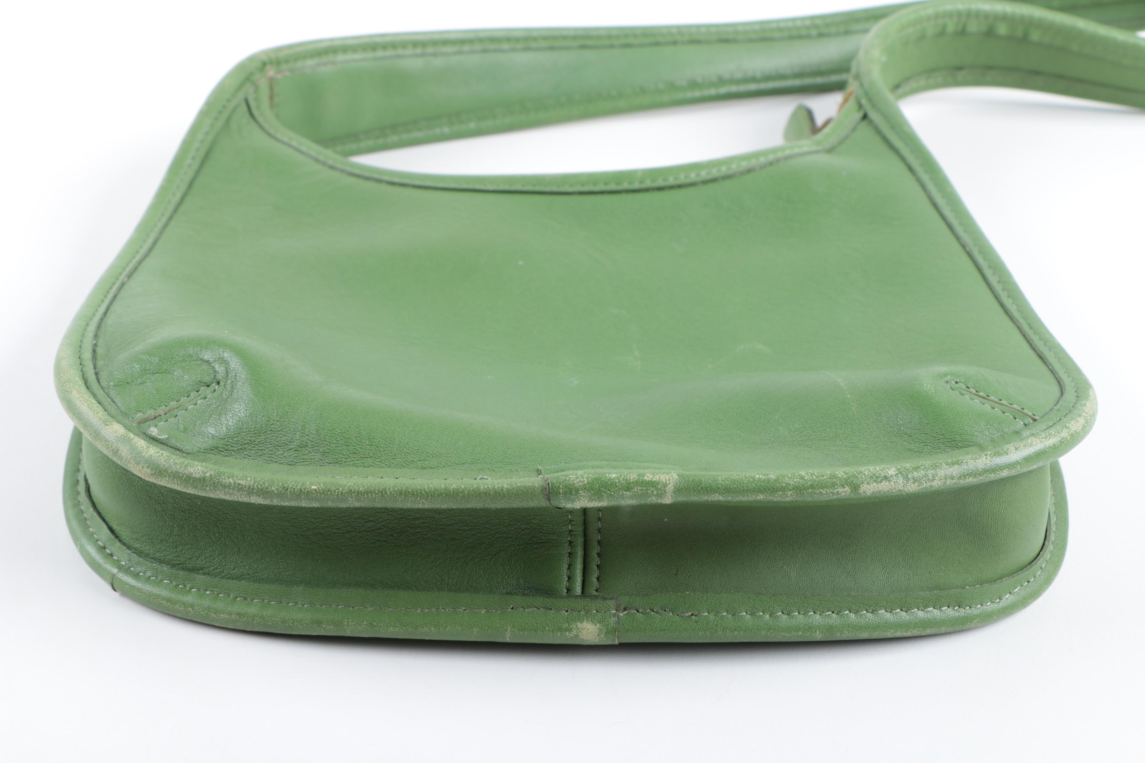 Vintage Coach Ergo Green Leather Hobo Shoulder Bag EBTH