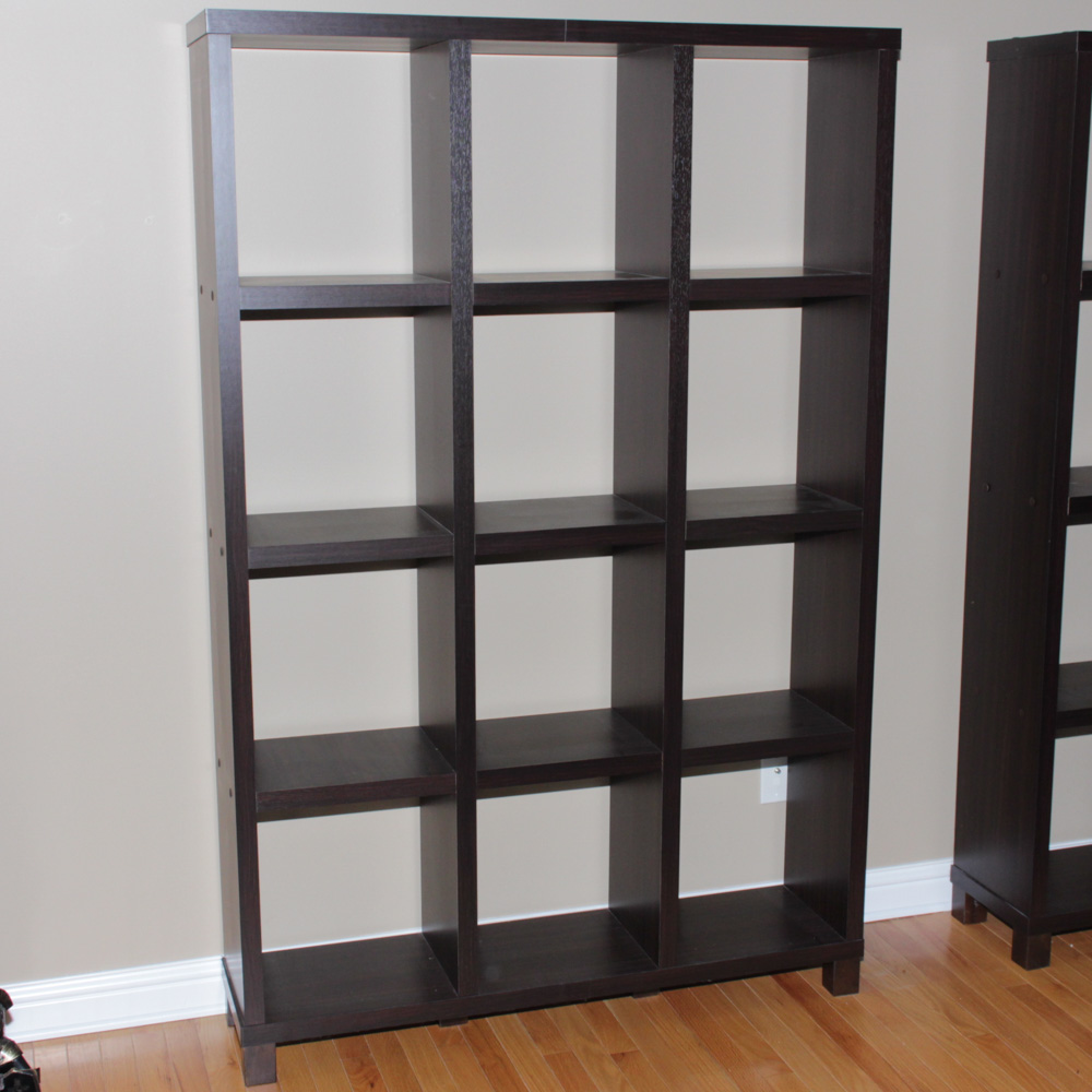 Contemporary Wood Veneer Bookcase EBTH