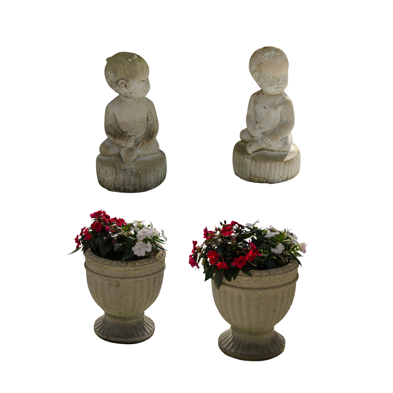 Concrete Garden Statues and Planters EBTH