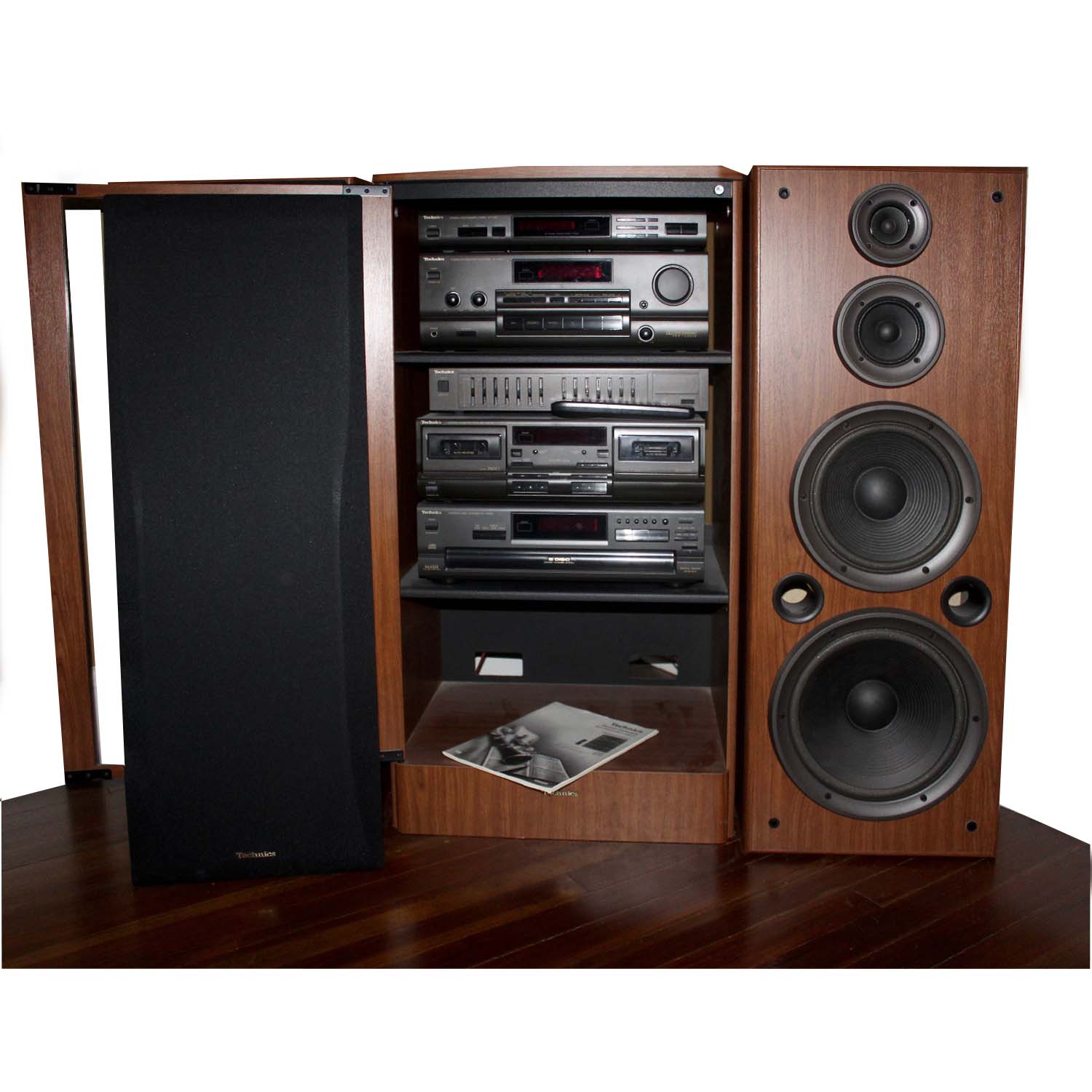 Vintage Technics Stereo System, Cabinet and Speakers | EBTH