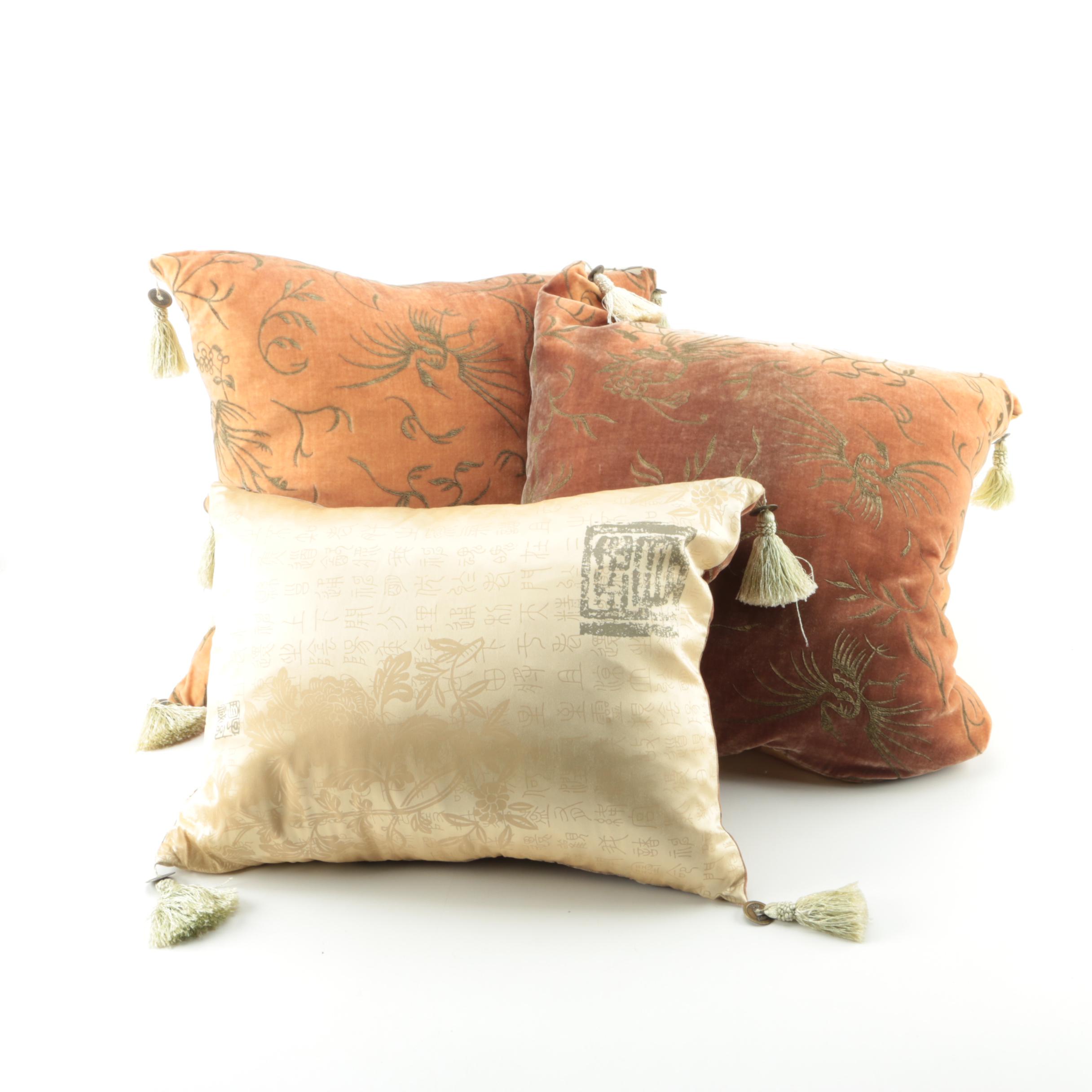 asian inspired throw pillows