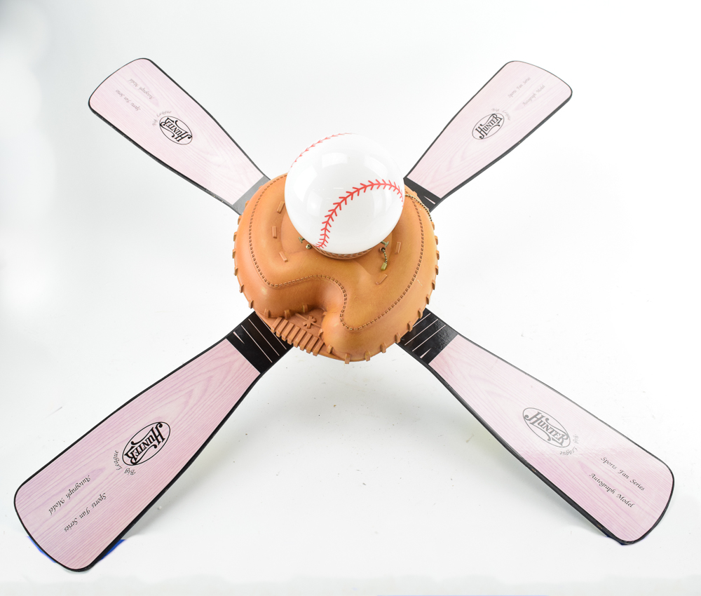 BaseballThemed Ceiling Fan and Light Fixture from Hunter EBTH