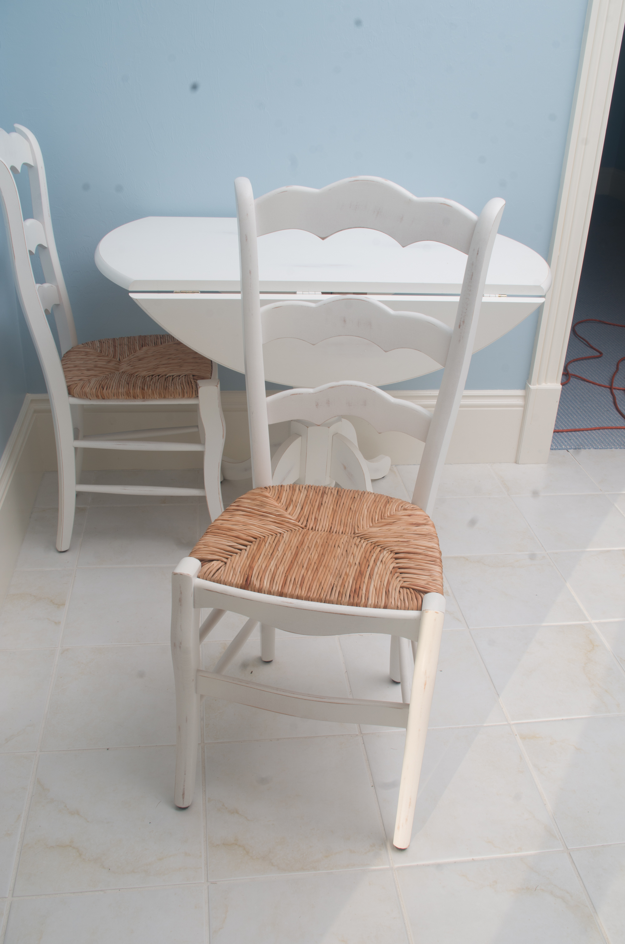French Country Style Breakfast Table with Pair of Chairs | EBTH