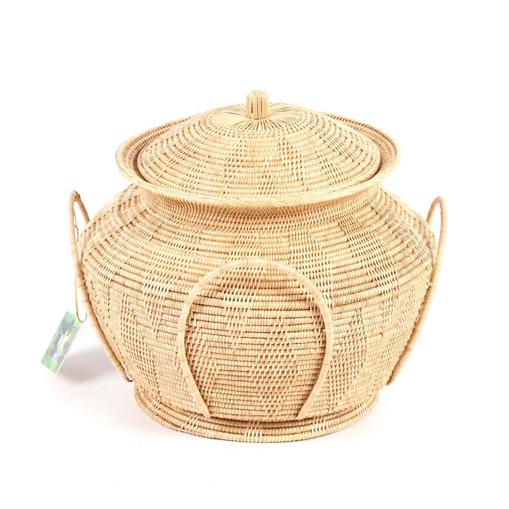 Handcrafted Cambodian Basket EBTH