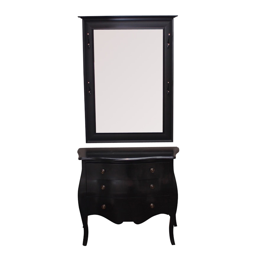 Black é Entry Table And Mirror By Pier 1 Ebth Black é Entry Table And Mirror By Pier 1