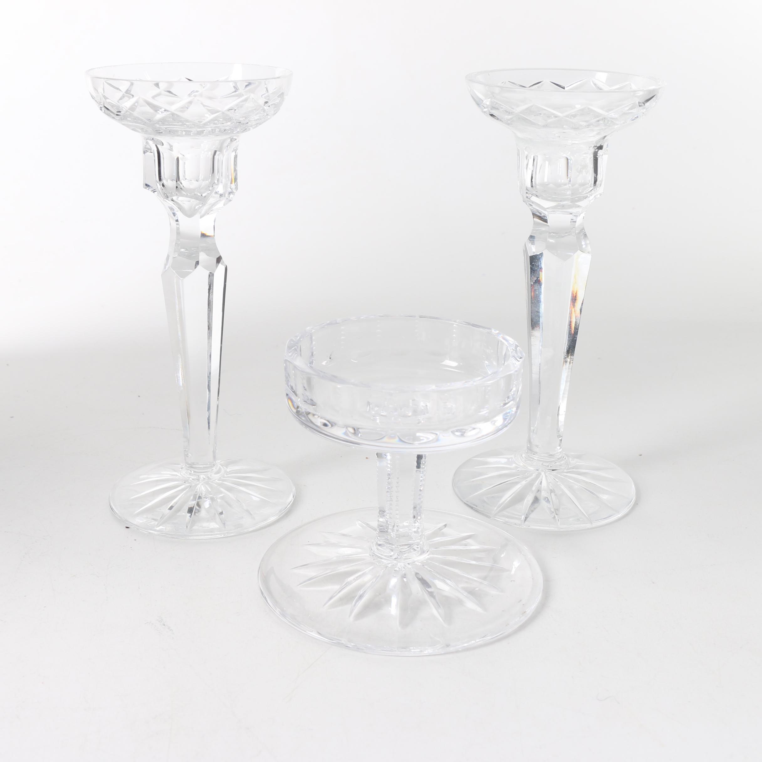 Crystal Candle Holders Featuring Rogaska EBTH
