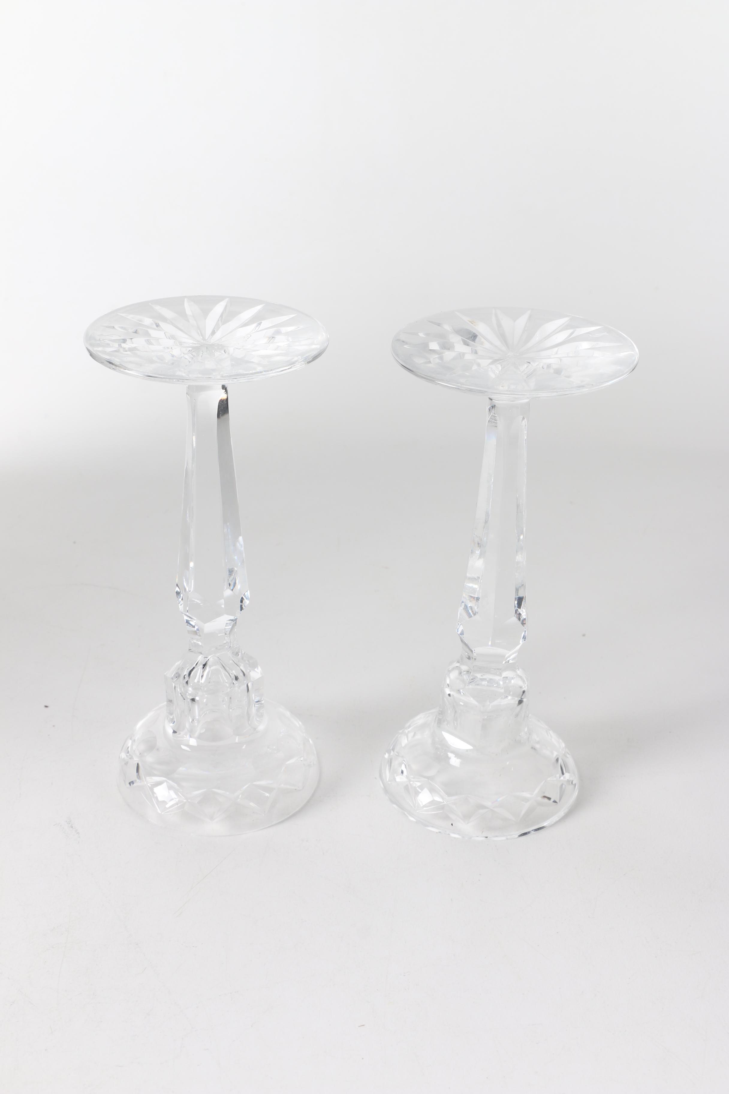 Crystal Candle Holders Featuring Rogaska EBTH