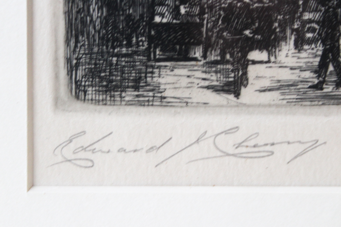 Edward J. Cherry Etching of Architectural Landmarks EBTH