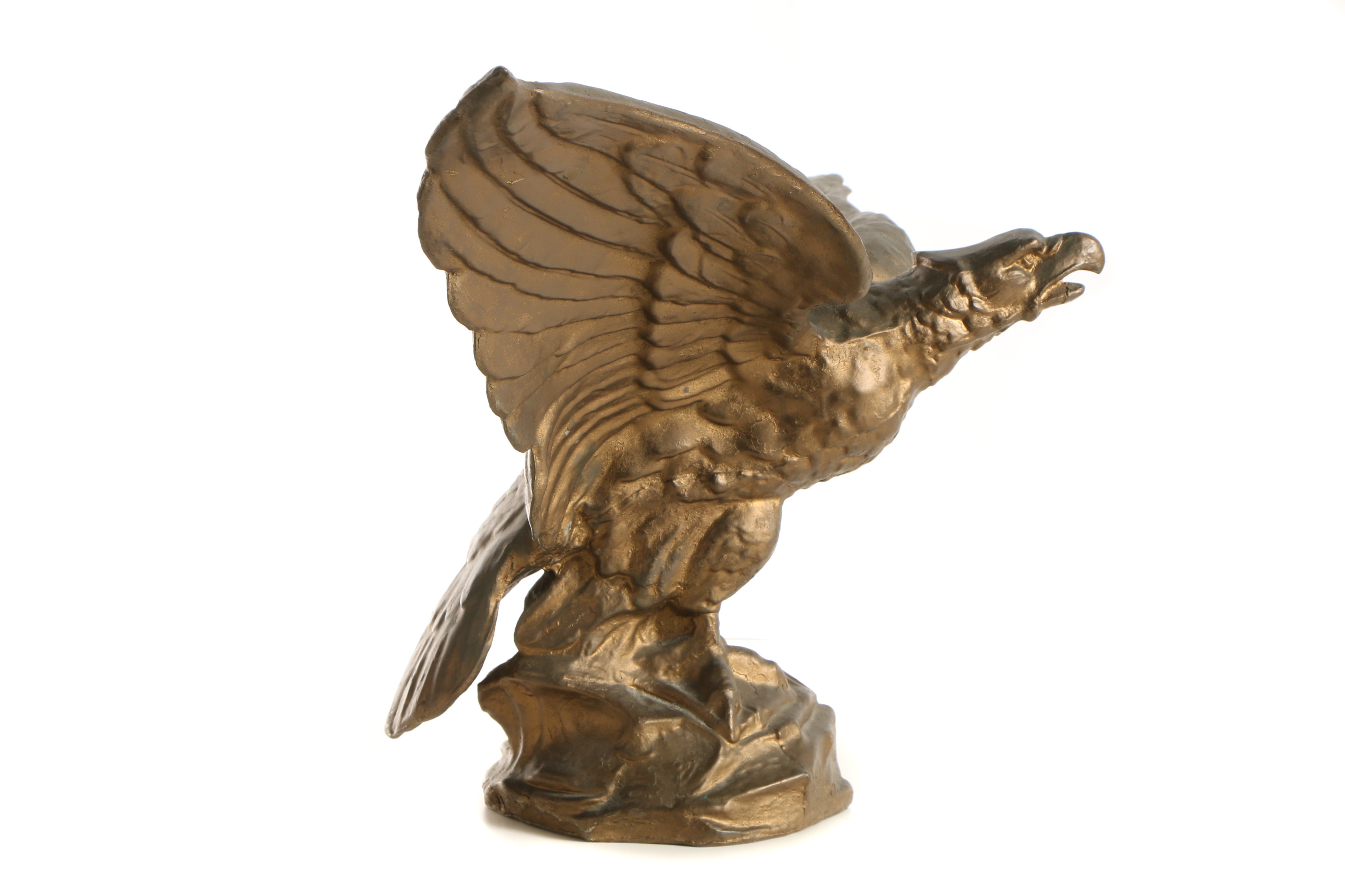 Plaster Gold Tone Eagle Sculpture EBTH