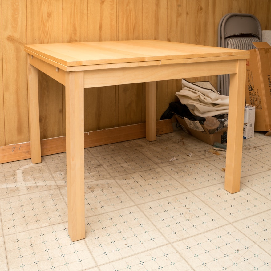 Maple Finished Square Dining Table by IKEA | EBTH