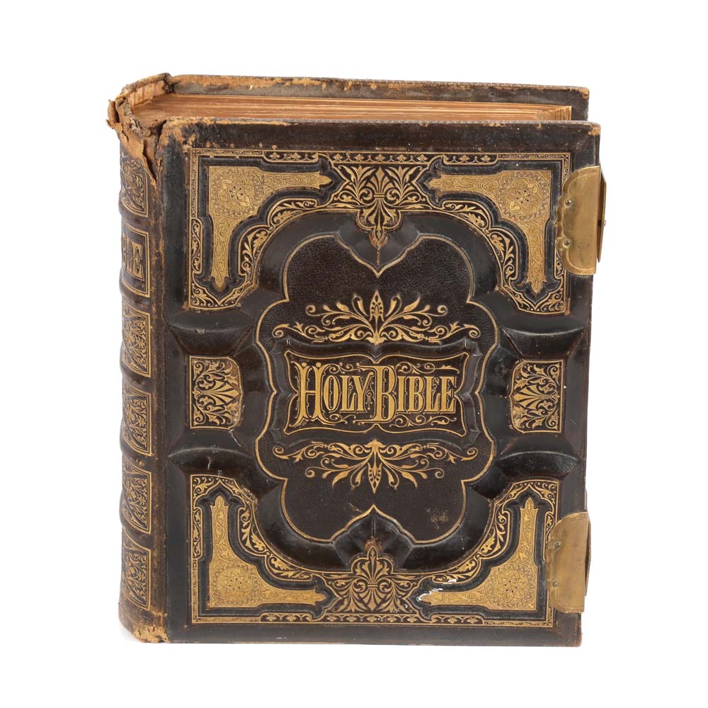 Antique 1873 Holy Bible EBTH