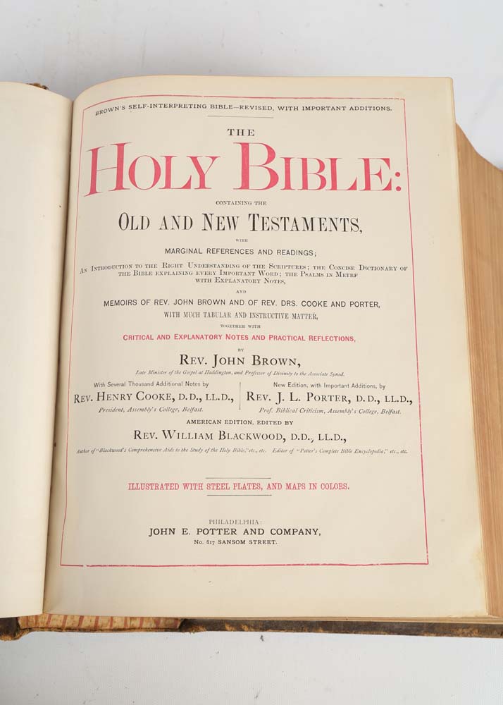 Antique 1873 Holy Bible EBTH
