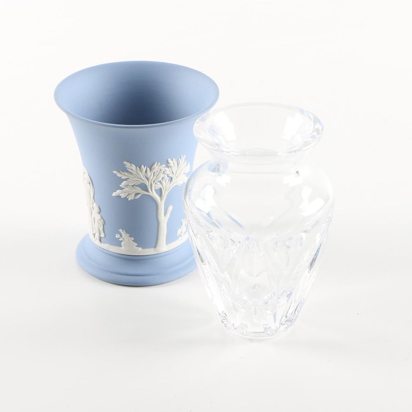 Wedgwood And Waterford Crystal Vases Ebth