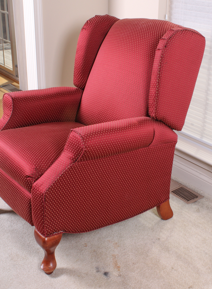 Contemporary Upholstered Wingback Recliner EBTH