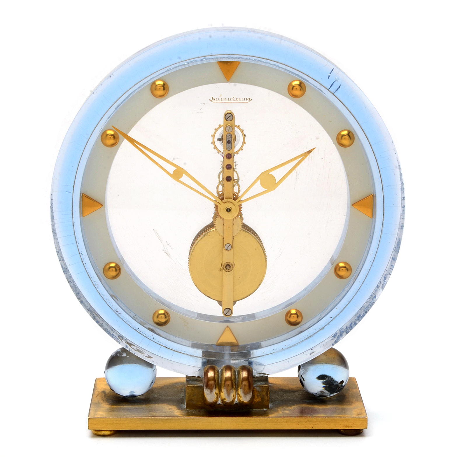 Vintage JaegerLeCoultre Round Acrylic Desk Clock EBTH