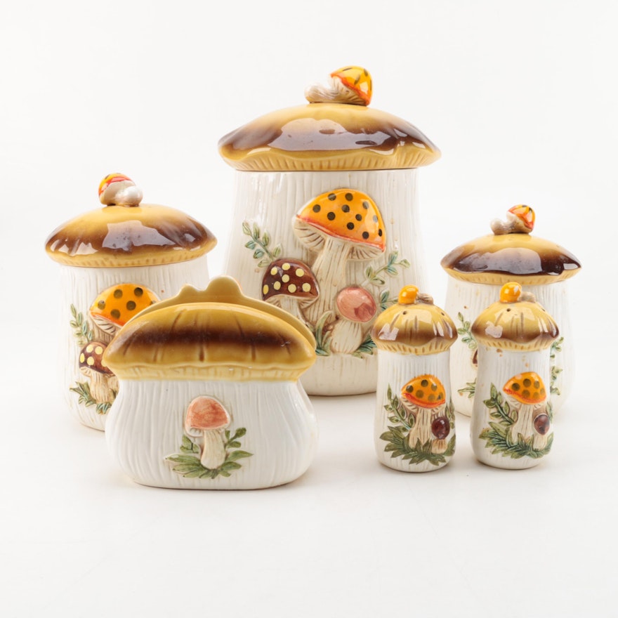 Sears And Roebuck Merry Mushroom Canisters And Table Decor Ebth