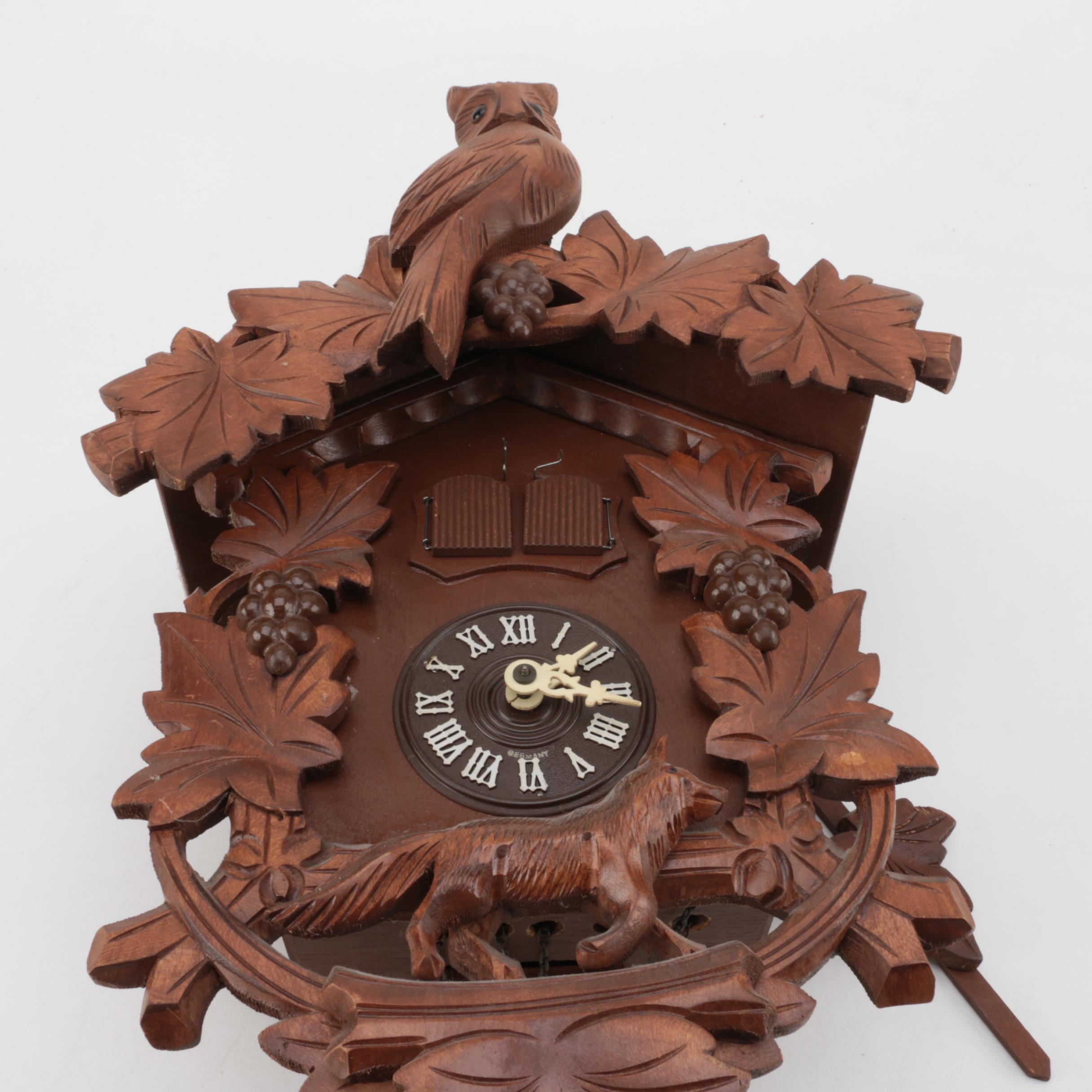 Edelweiss "Happy Wanderer" Wooden Cuckoo Clock EBTH
