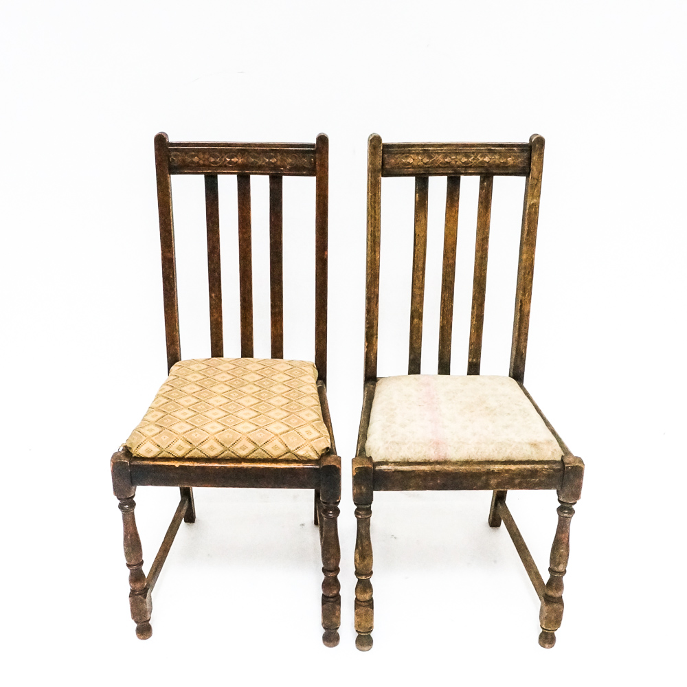 Vintage Oak Side Chairs EBTH