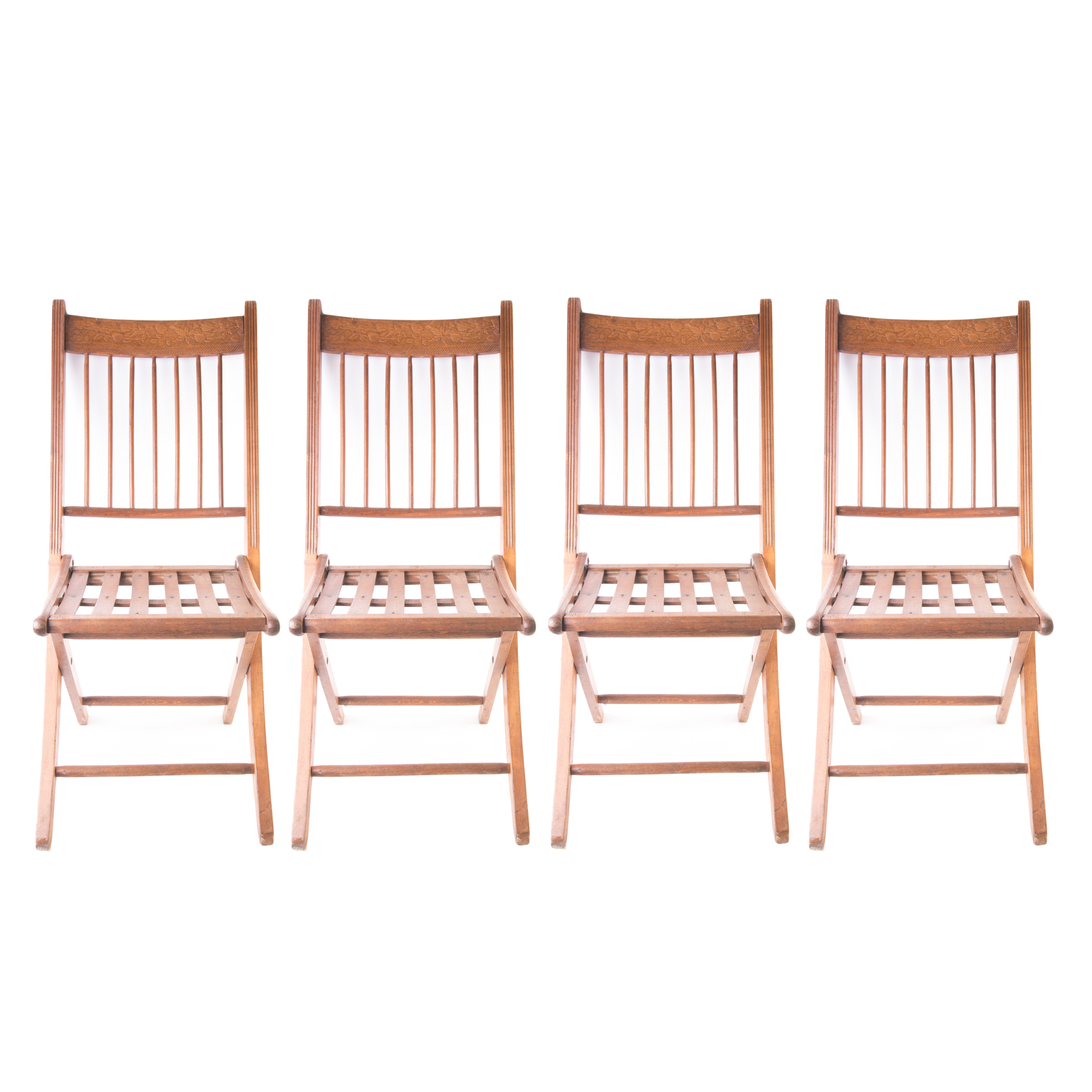Vintage Oak Folding Chairs EBTH