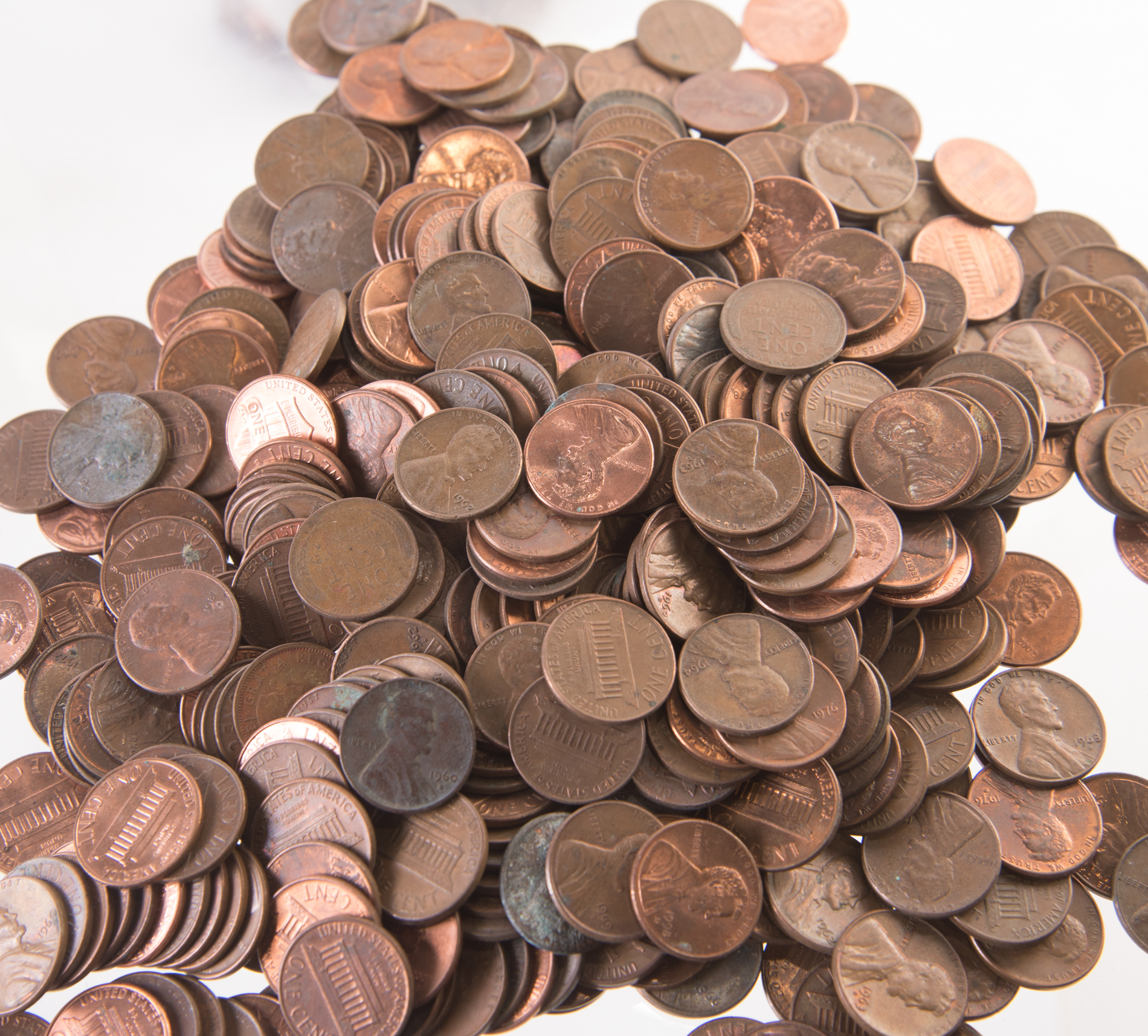 Loose Copper Pennies and Slabbed 1945 S EBTH