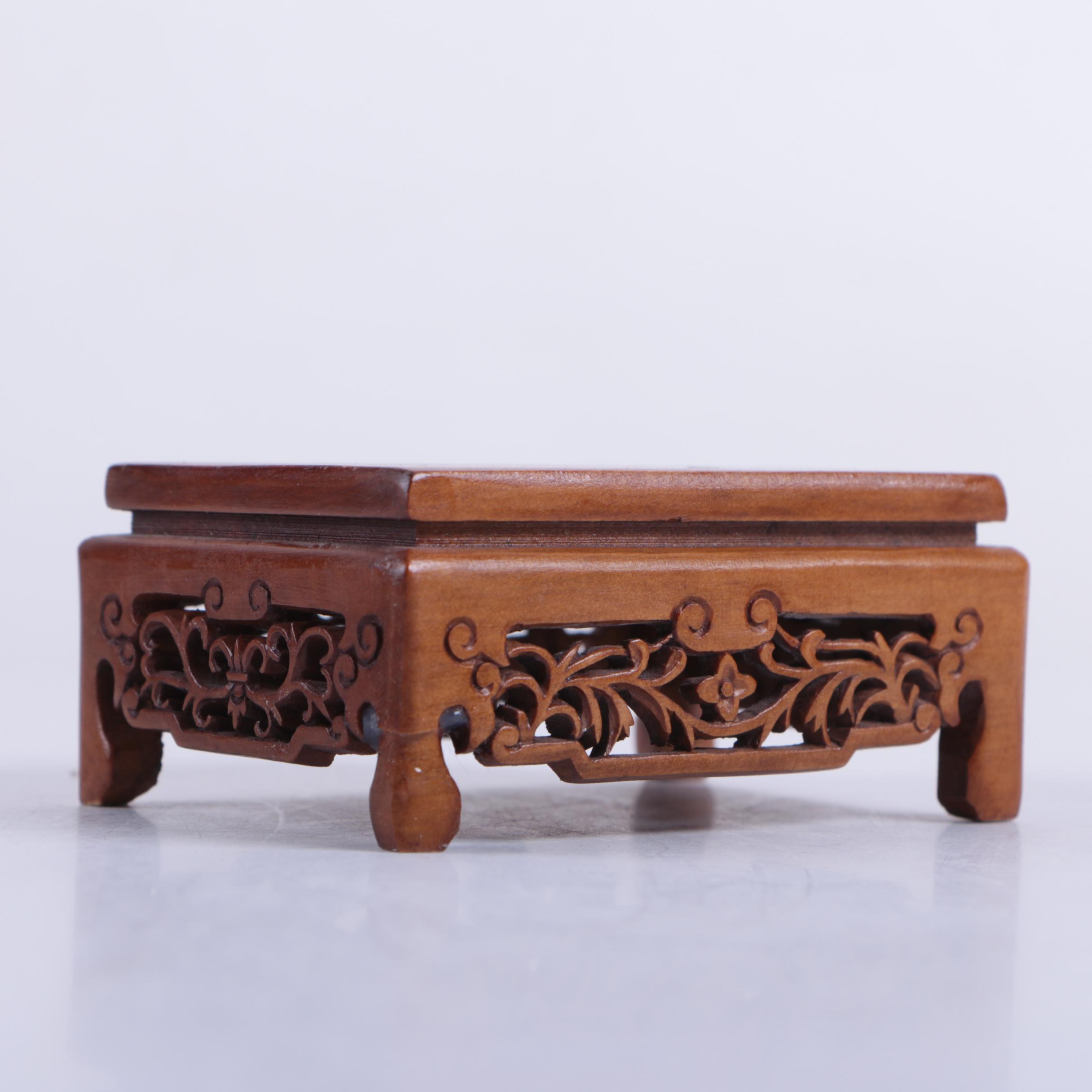 Chinese Carved Wood Stands EBTH