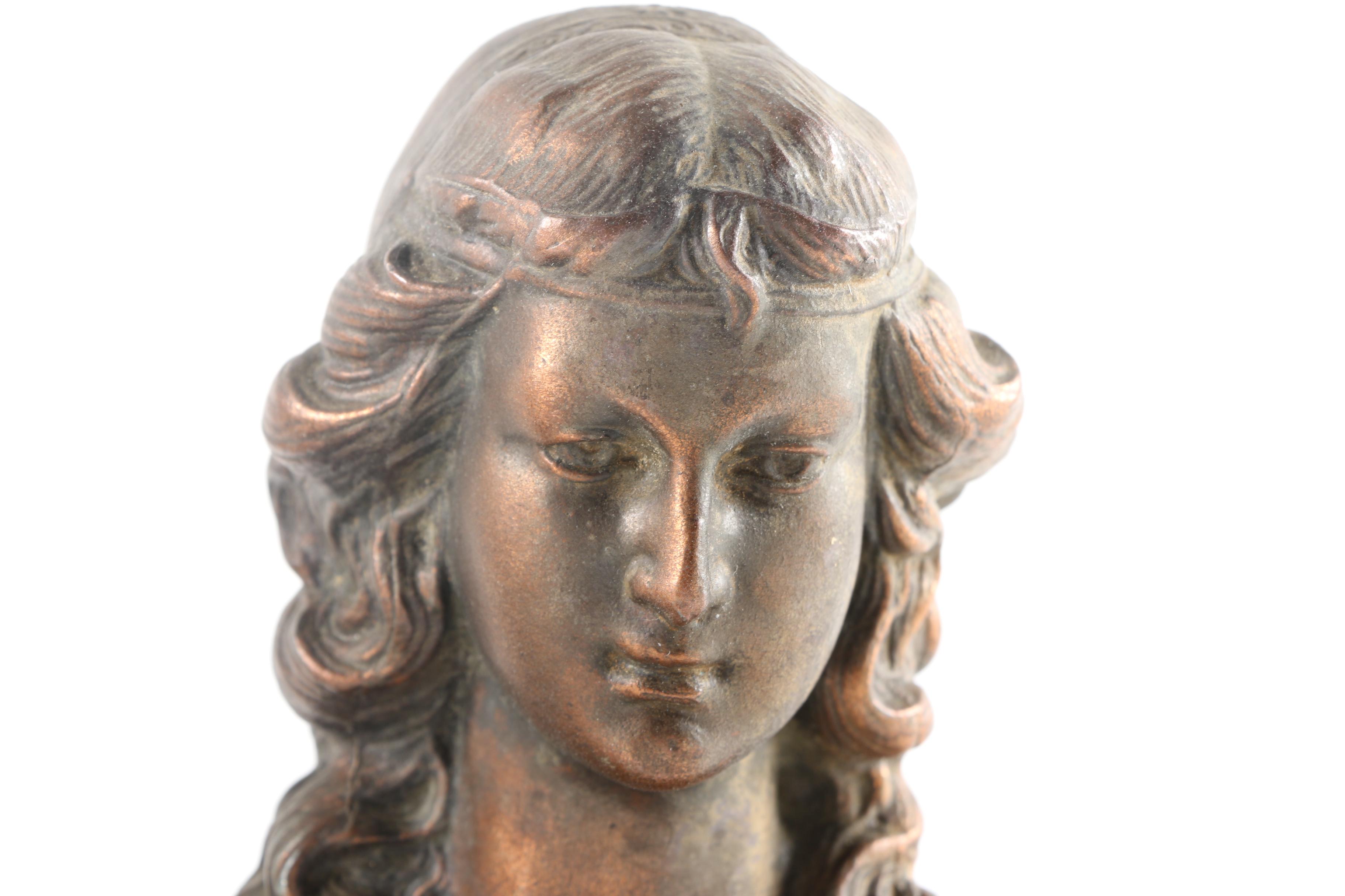 Vintage Bronze Bookends after Armour Bronze "Dante and Beatrice" EBTH