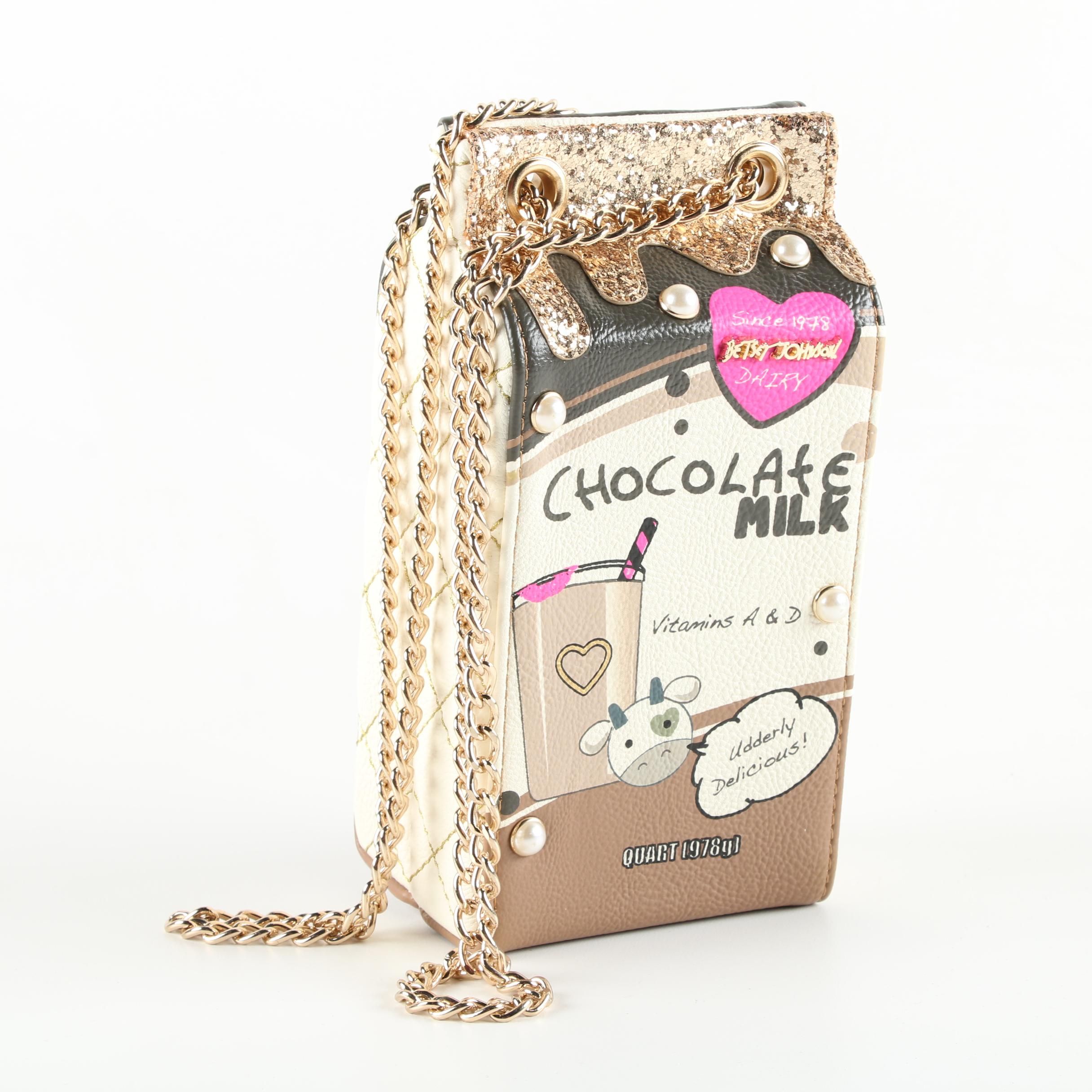 betsey johnson chocolate milk purse